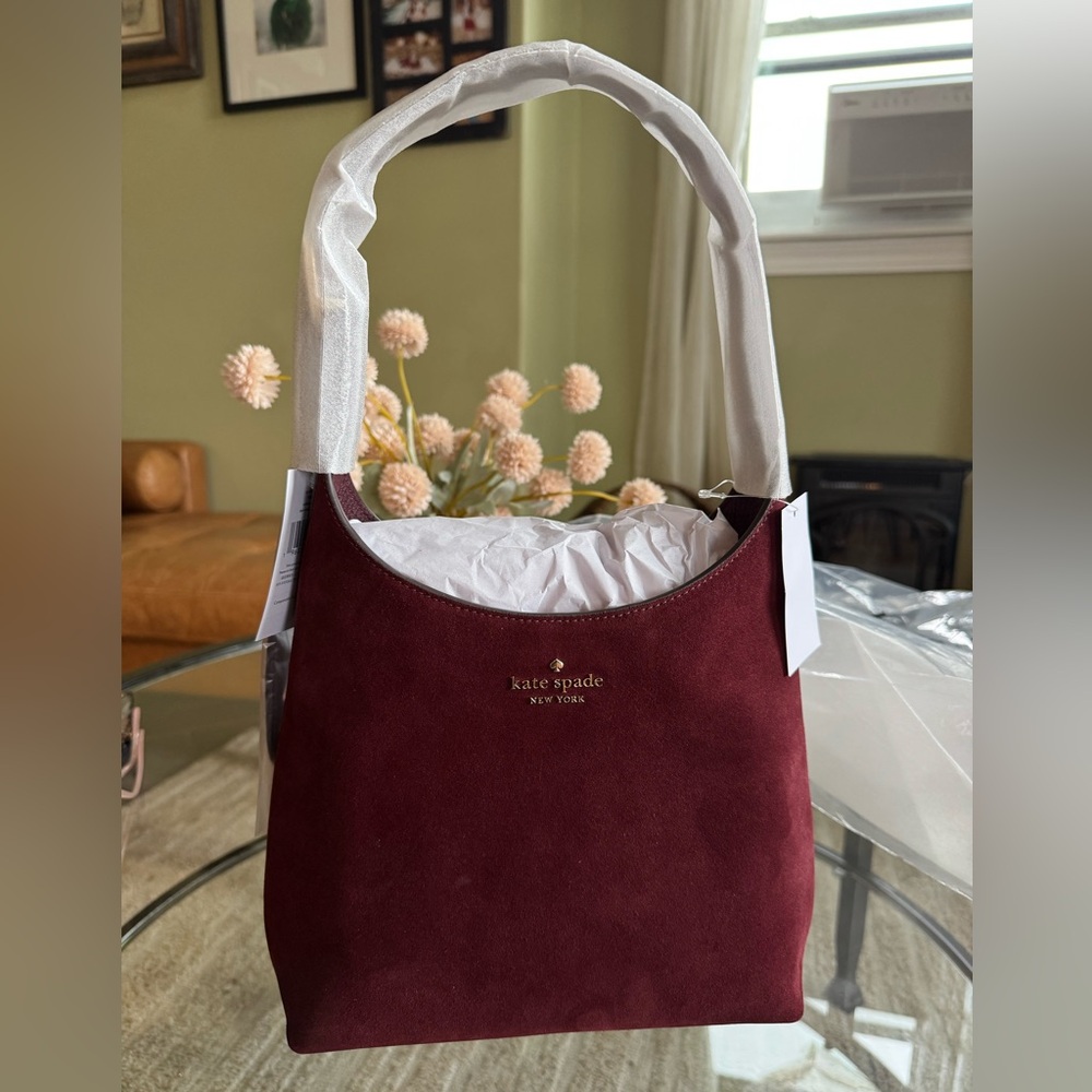 Kate Spade Merlot Suede small 454  shoulder bag
